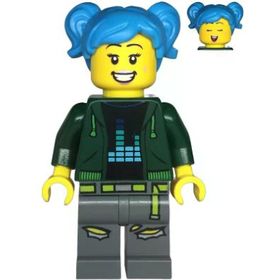 Lego TWN475 Creator Poppy Starr Dark Green Hoodie Dark Bluish Gray Legs