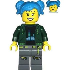 Lego TWN475 Creator Poppy Starr Dark Green Hoodie Dark Bluish Gray Legs