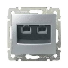 Legrand 3245067701393 RJ11 4 Kontak 2 Çıkış Valena Alüminyum