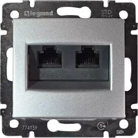 Legrand 3245067702314 RJ45 Cat5e UTP 2 Çıkış Valena Alüminyum