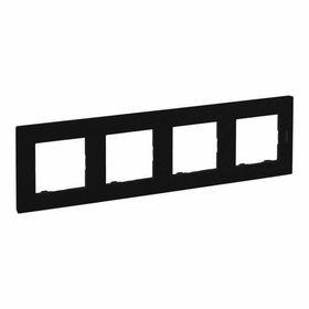 Legrand 3414971114319 768674 Raventi Siyah Dörtlü Yatay Çerçeve