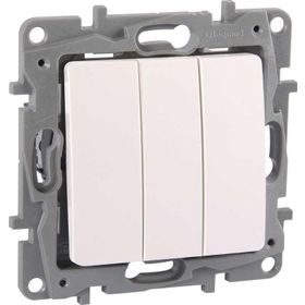 Legrand 767103 Salbei Beyaz Üçlü Anahtar