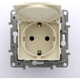 Legrand 767118 Salbei Beyaz Kapaklı Topraklı Priz