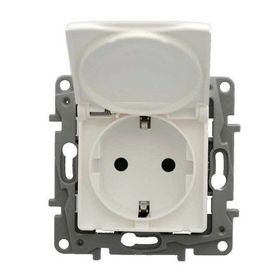 Legrand 767118 Salbei Beyaz Kapaklı Topraklı Priz
