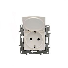 Legrand 767118 Salbei Beyaz Kapaklı Topraklı Priz