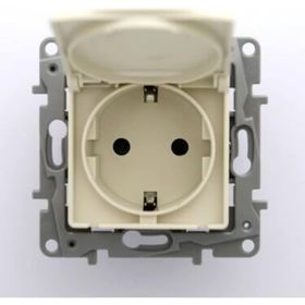 Legrand 767118 Salbei Beyaz Kapaklı Topraklı Priz