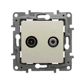 Legrand 767123 Salbei Beyaz Geçişli 15db Tv Priz