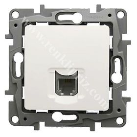 Legrand 767129 Salbei Beyaz 1 Çıkışlı Rj11 Telefon Prizi