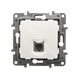 Legrand 767129 Salbei Beyaz 1 Çıkışlı Rj11 Telefon Prizi