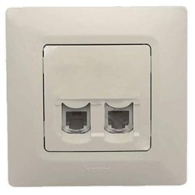 Legrand 767430 Salbei Bej 2 Çıkışlı Rj11 Telefon Prizi
