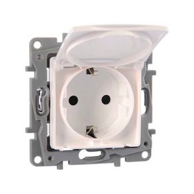 Legrand 768118 Raventi Beyaz Kapaklı Topraklı Priz