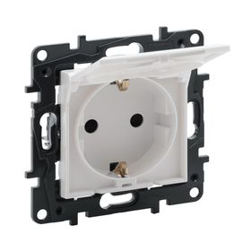 Legrand 768118 Raventi Beyaz Kapaklı Topraklı Priz
