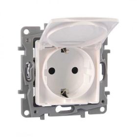 Legrand 768118 Raventi Beyaz Kapaklı Topraklı Priz