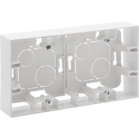 Legrand 768148 Raventi Beyaz İkili Sıva Üstü Kasa