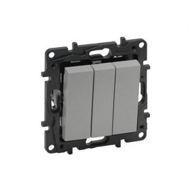 Legrand 768203 3'lü Raventi Alüminyum Anahtar