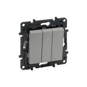 Legrand 768203 3'lü Raventi Alüminyum Anahtar