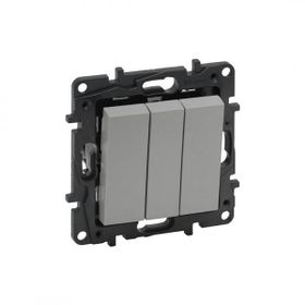 Legrand 768203 3'lü Raventi Alüminyum Anahtar