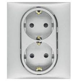 Legrand 768216 Raventi Alüminyum İkili Topraklı Priz