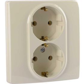 Legrand 768416 Raventi Krem İkili Topraklı Priz