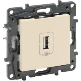 Legrand 768497 1100 MA Raventi Krem Tekli Bej USB Şarj Prizi