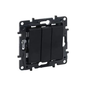 Legrand 768603 Raventi Siyah Üçlü Anahtar