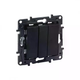 Legrand 768603 Raventi Siyah Üçlü Anahtar