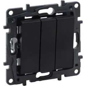 Legrand 768603 Raventi Siyah Üçlü Anahtar