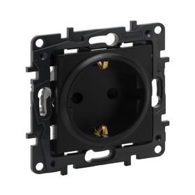 Legrand 768615 Raventi Siyah Çocuk Korumalı Topraklı Priz