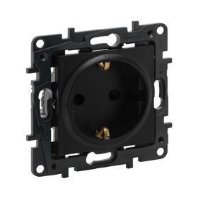 Legrand 768615 Raventi Siyah Çocuk Korumalı Topraklı Priz