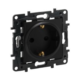 Legrand 768615 Raventi Siyah Çocuk Korumalı Topraklı Priz