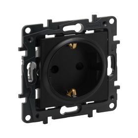 Legrand 768615 Raventi Siyah Çocuk Korumalı Topraklı Priz