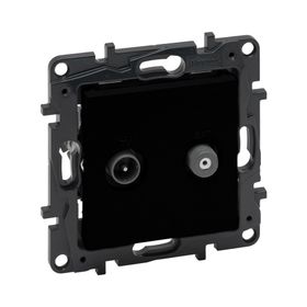 Legrand 768627 Siyah TV-SAT Geçişli Raventi