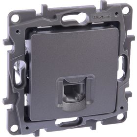 Legrand 768829 Raventi Titanyum 1 Çıkışlı Rj11 Telefon Prizi