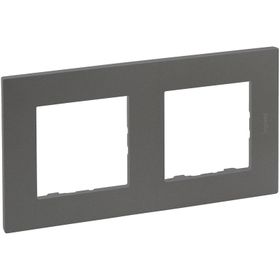 Legrand 768872 Raventi Titanyum İkili Çerçeve