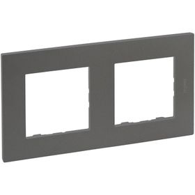 Legrand 768872 Raventi Titanyum İkili Çerçeve