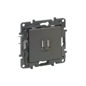 Legrand Raventi Serisi Titanyum 2'li USB Şarj Priz
