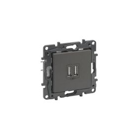 Legrand Raventi Serisi Titanyum 2'li USB Şarj Priz