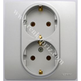 Legrand Salbei Alüminyum Renk 2'li Topraklı Priz