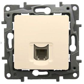 Legrand Salbei Serisi Bej 1 Çıkışlı RJ11 Telefon Prizi