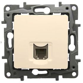 Legrand Salbei Serisi Bej 1 Çıkışlı RJ11 Telefon Prizi