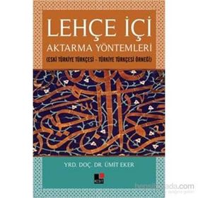 Lehçe İçi Aktarma Yöntemleri - umit eker
