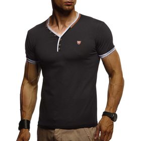 Leif Nelson LN-1330 Siyah V Yaka Erkek T-shirt