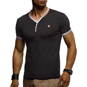 Leif Nelson LN-1330 Siyah V Yaka Erkek T-shirt