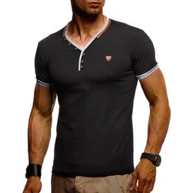 Leif Nelson LN-1330 Siyah V Yaka Erkek T-shirt