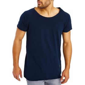 Leif Nelson LN-6340 Koyu Mavi Erkek T-shirt
