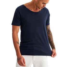 Leif Nelson LN-6340 Koyu Mavi Erkek T-shirt