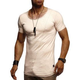 Leif Nelson LN-8209BE Bej Erkek T-shirt