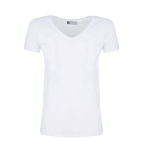 Leif Nelson LN6280 Derin V Yaka Beyaz Erkek T-shirt