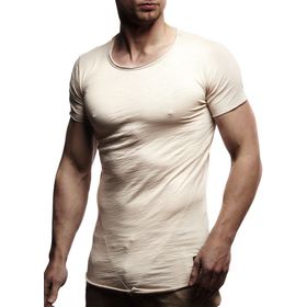Leif Nelson LN6281 Bej Erkek T-shirt