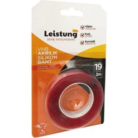 Leistung LT-1244 19 mm x 2 m Akrilik Silikon Çift Taraflı Bant
